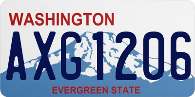 WA license plate AXG1206
