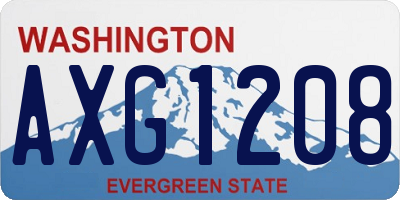 WA license plate AXG1208