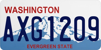 WA license plate AXG1209