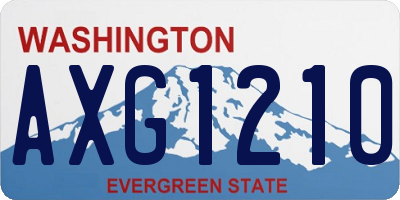 WA license plate AXG1210