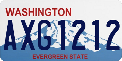 WA license plate AXG1212