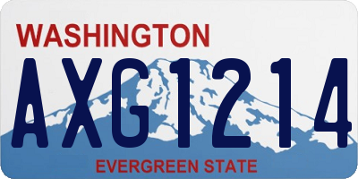 WA license plate AXG1214