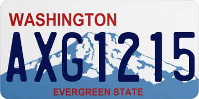 WA license plate AXG1215