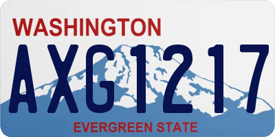 WA license plate AXG1217