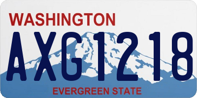 WA license plate AXG1218