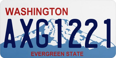 WA license plate AXG1221