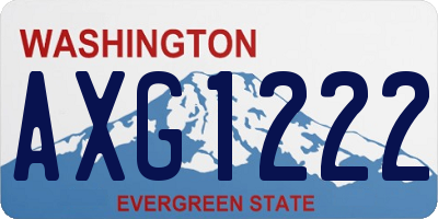 WA license plate AXG1222