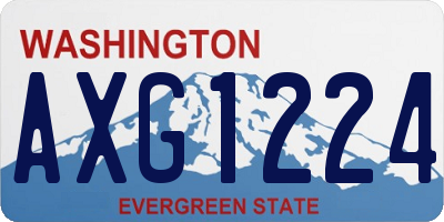 WA license plate AXG1224
