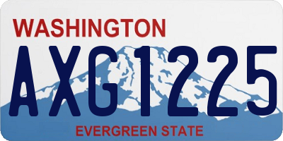 WA license plate AXG1225