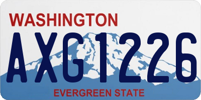 WA license plate AXG1226
