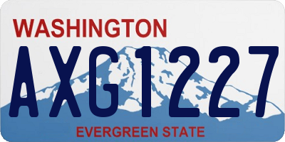 WA license plate AXG1227