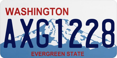 WA license plate AXG1228