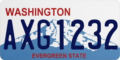 WA license plate AXG1232