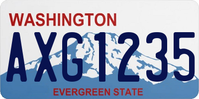 WA license plate AXG1235