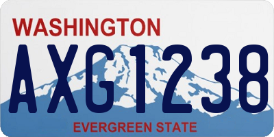 WA license plate AXG1238