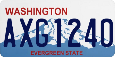 WA license plate AXG1240