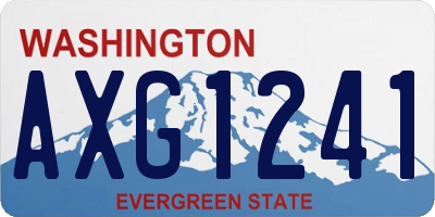 WA license plate AXG1241