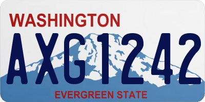 WA license plate AXG1242