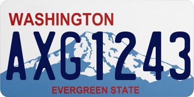 WA license plate AXG1243