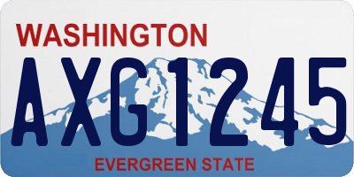 WA license plate AXG1245