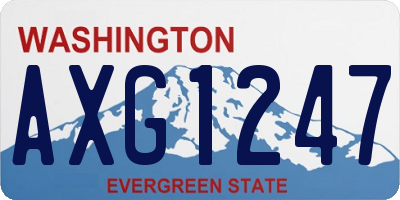 WA license plate AXG1247