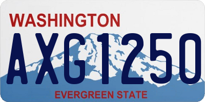 WA license plate AXG1250