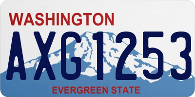 WA license plate AXG1253