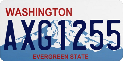 WA license plate AXG1255