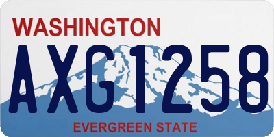 WA license plate AXG1258