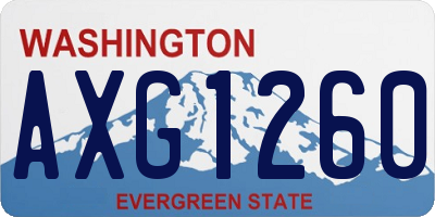 WA license plate AXG1260