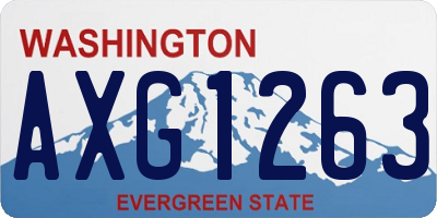 WA license plate AXG1263