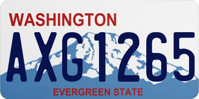 WA license plate AXG1265