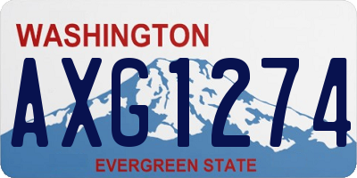 WA license plate AXG1274