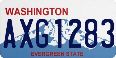 WA license plate AXG1283