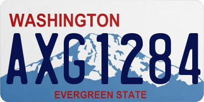 WA license plate AXG1284