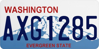 WA license plate AXG1285