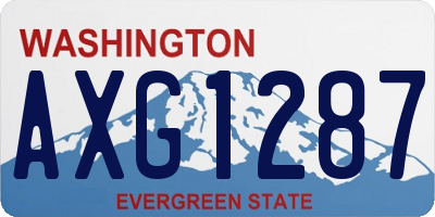 WA license plate AXG1287