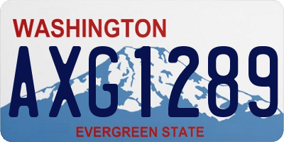 WA license plate AXG1289