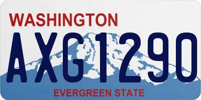 WA license plate AXG1290