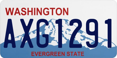 WA license plate AXG1291