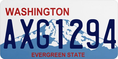 WA license plate AXG1294