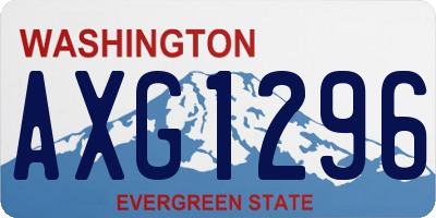 WA license plate AXG1296