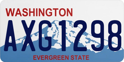 WA license plate AXG1298