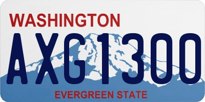 WA license plate AXG1300
