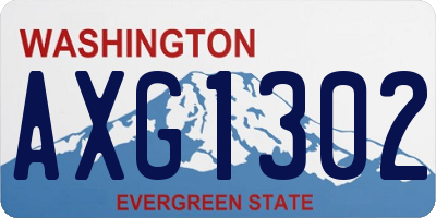 WA license plate AXG1302