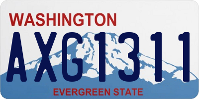 WA license plate AXG1311