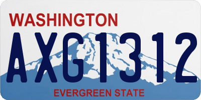 WA license plate AXG1312