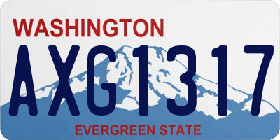 WA license plate AXG1317