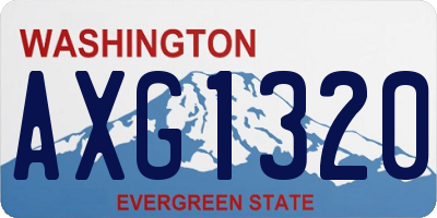WA license plate AXG1320