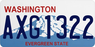 WA license plate AXG1322